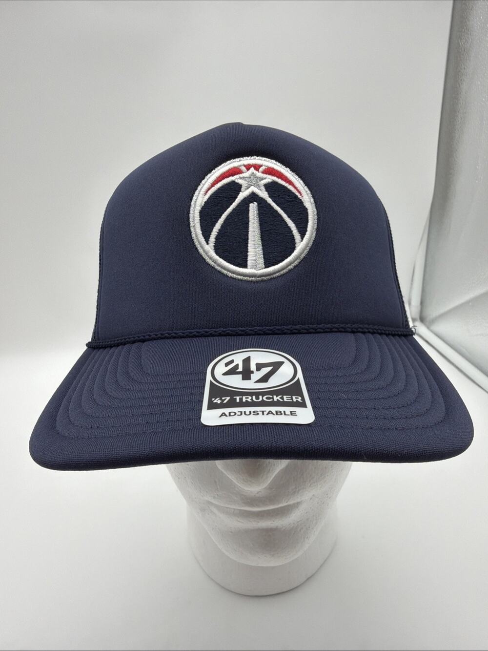 '47 Brand Washington Wizards NBA Navy Foam Trucker Snapback Mesh Back Hat Cap